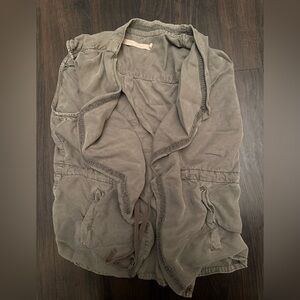 Max Jeans Army Green Slouchy Vest Small